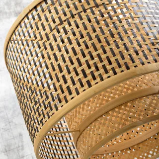 Bhutan wandlamp met 2 armen, naturel, Ø 40 cm van Good&Mojo in Naturel, Zwart – productfoto 5 van 5