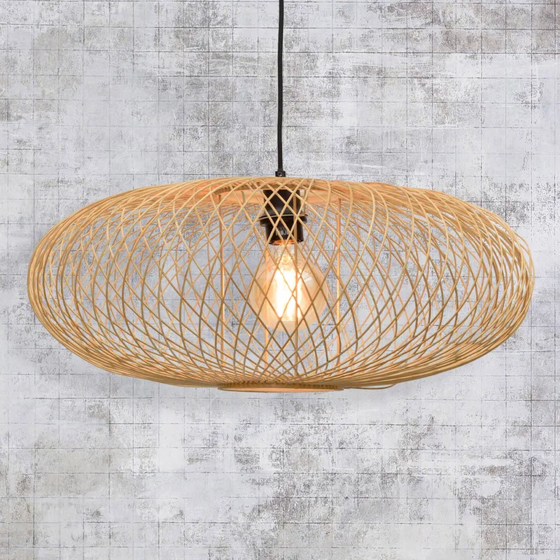 Cango hanglamp, ellips, naturel från Good&Mojo i Natur – produktbild 1 av 5