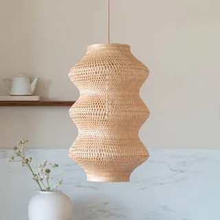 hanglamp Barbados, naturel, Ø 40 cm, bamboe, E27 fra Good&Mojo i Licht hout – produktbillede 2 af 5