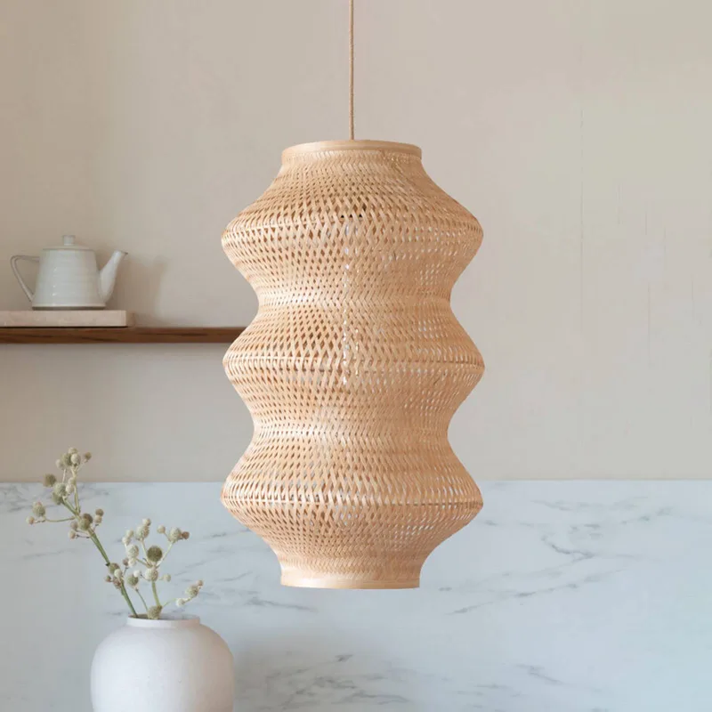 hanglamp Barbados, naturel, Ø 40 cm, bamboe, E27 fra Good&Mojo i Licht hout – produktbillede 2 af 5
