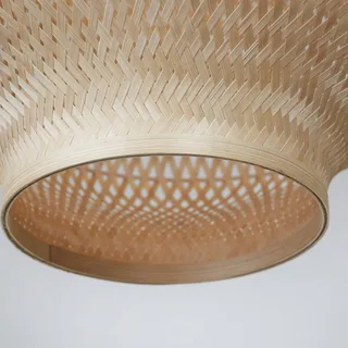 hanglamp Barbados, naturel, Ø 40 cm, bamboe, E27 fra Good&Mojo i Licht hout – produktbillede 4 af 5