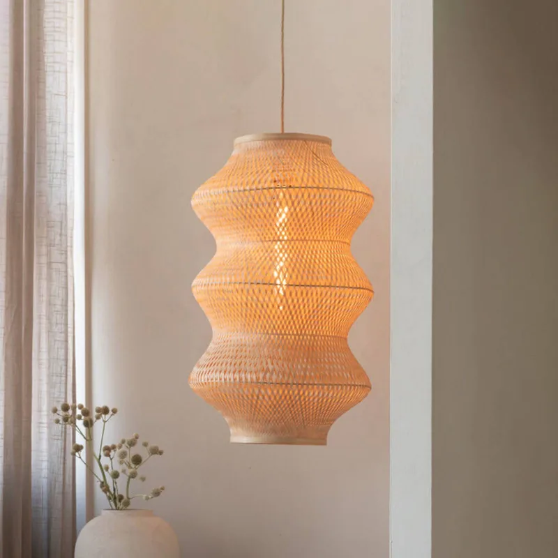 hanglamp Barbados, naturel, Ø 40 cm, bamboe, E27 fra Good&Mojo i Licht hout – produktbillede 3 af 5