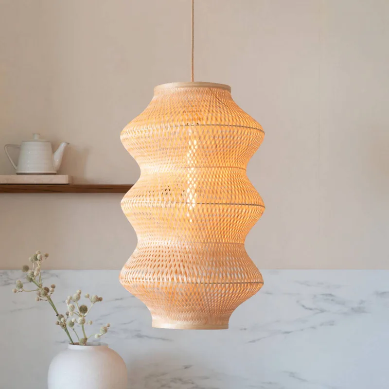 hanglamp Barbados, naturel, Ø 40 cm, bamboe, E27 fra Good&Mojo i Licht hout – produktbillede 1 af 5