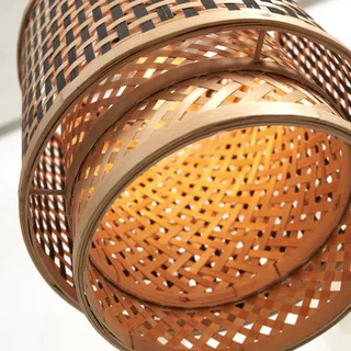 hanglamp Bhutan, bamboe, 18 x 25 cm by Good&Mojo in Natural, Black – product photo 5 of 5