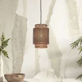 hanglamp Bhutan, bamboe, 18 x 25 cm by Good&Mojo in Natural, Black – product photo 1 of 5