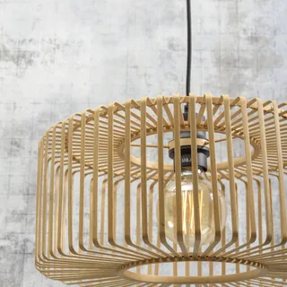 Hanglamp Bromo - Bamboe - Ø40cm - Scandinavisch,Bohemian - Hanglampen Eetkamer, Slaapkamer, Woonkamer de Good&Mojo en Marron – photo produit 5 sur 5