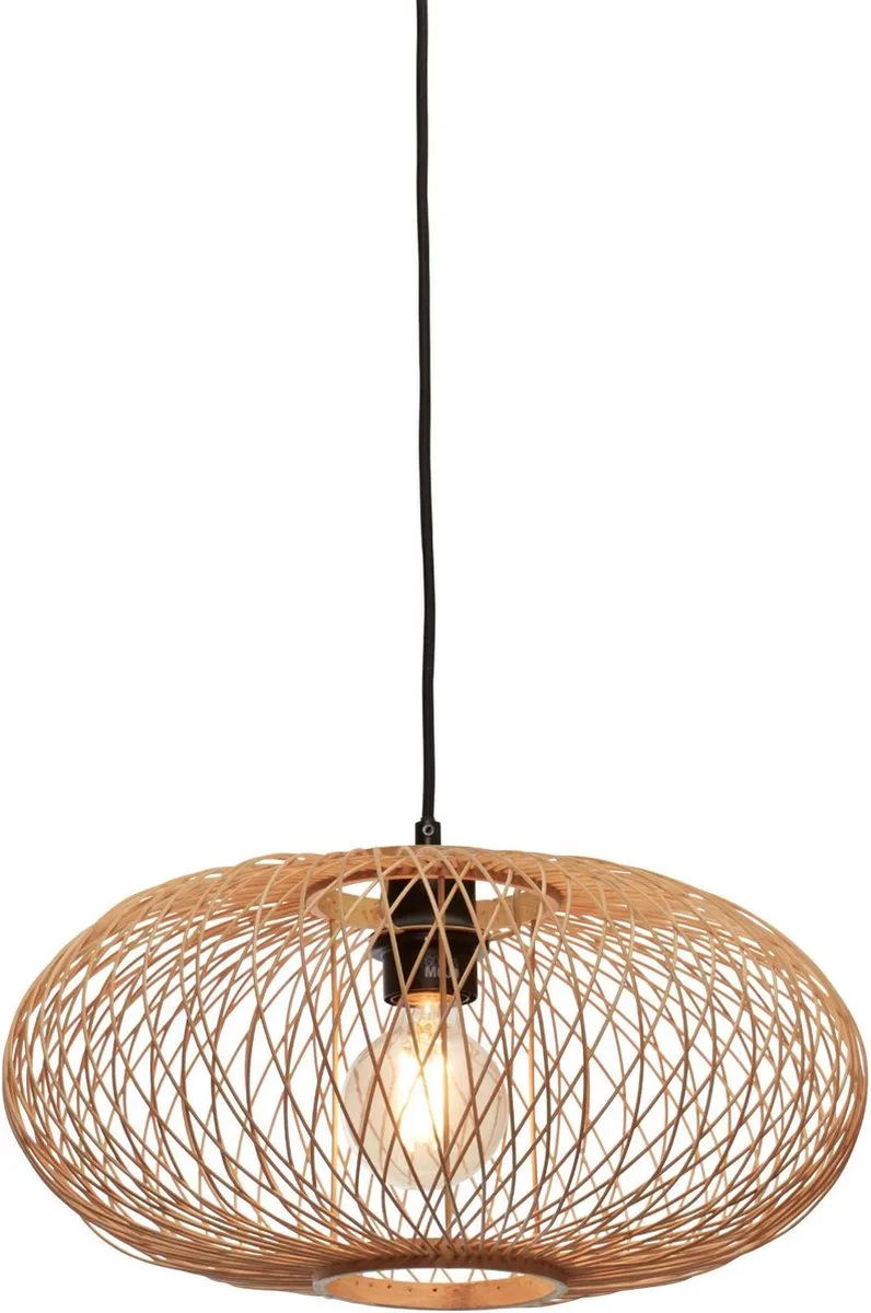 Hanglamp Cango - Bamboe - Ø40cm - Bohemian - Hanglampen Eetkamer, Slaapkamer, Woonkamer de Good&Mojo en Marron – photo produit