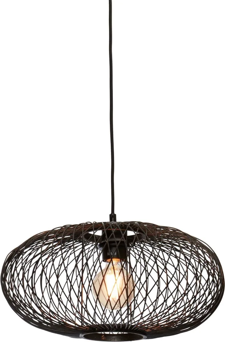 Hanglamp Cango - Bamboe - Ø40cm - Bohemian - Hanglampen Eetkamer, Slaapkamer, Woonkamer fra Good&Mojo i Sort – produktbillede