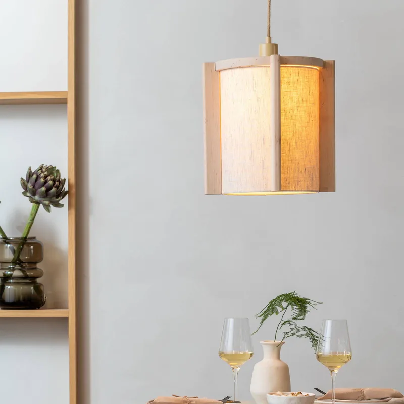 hanglamp Corsica, naturel, elzenhout, E27 de Good&Mojo en Naturel – photo produit 3 sur 5