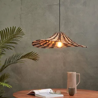 hanglamp Cuzco, naturel/zwart, Ø 65 cm, jute de Good&Mojo en Natuurkleurig, Noir – photo produit 2 sur 5