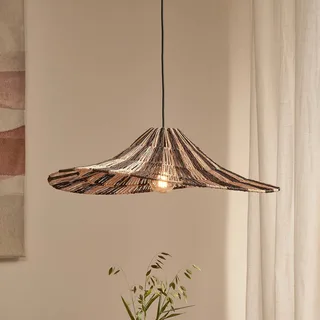 hanglamp Cuzco, naturel/zwart, Ø 65 cm, jute de Good&Mojo en Natuurkleurig, Noir – photo produit 1 sur 5