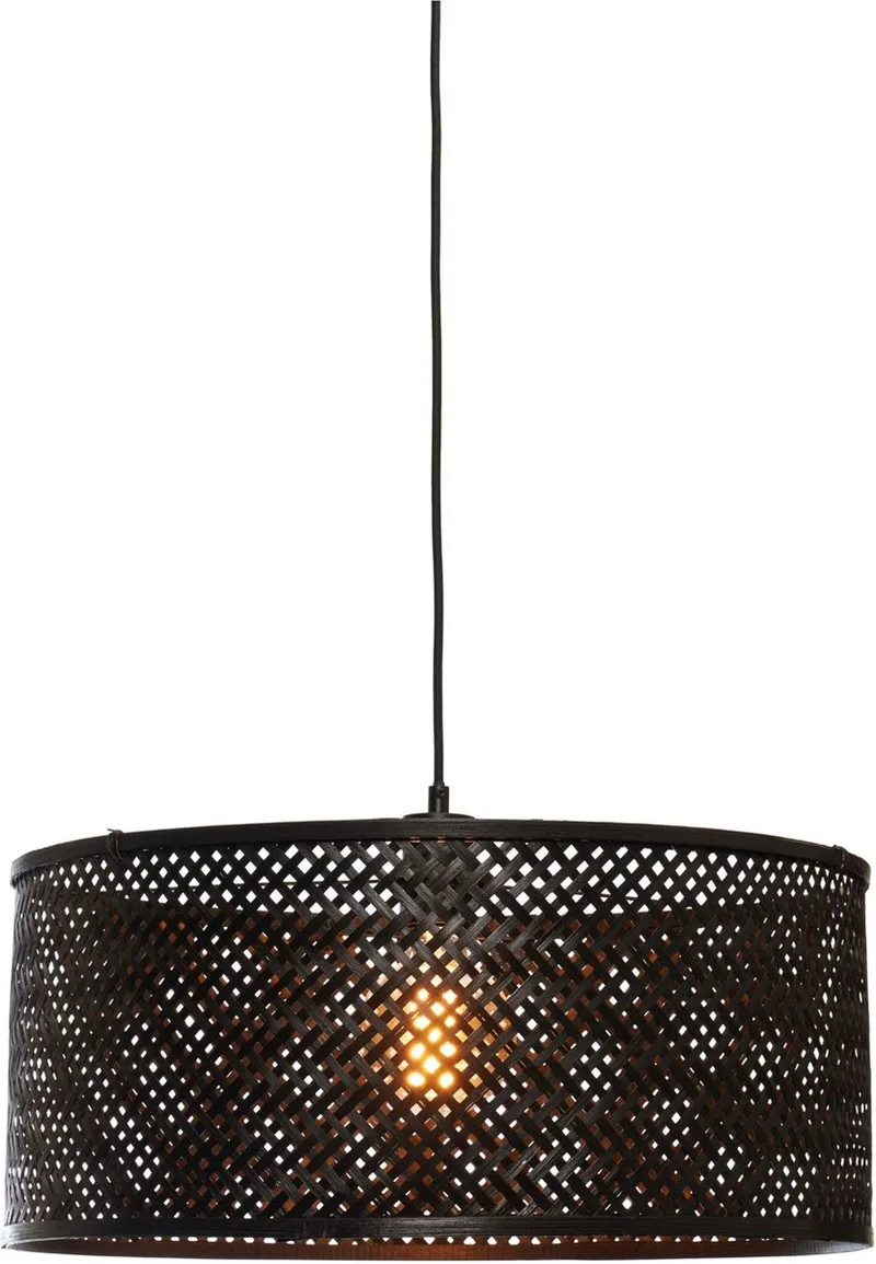 Hanglamp Java - Bamboe - Ø50cm - Modern - Hanglampen Eetkamer, Slaapkamer, Woonkamer van Good&Mojo in Zwart – productfoto