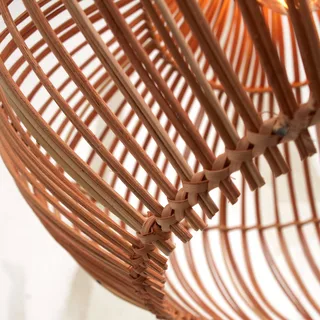 hanglamp Kalahari, Ø 32 cm, naturel, rotan, E27 de Good&Mojo en Licht hout, Noir – photo produit 5 sur 5
