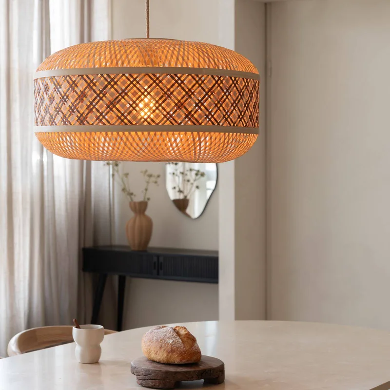 hanglamp Langkawi, bruin Ø 50 cm, bamboe E27 från Good&Mojo i Natuurlijk bamboe, Brun – produktbild 3 av 5