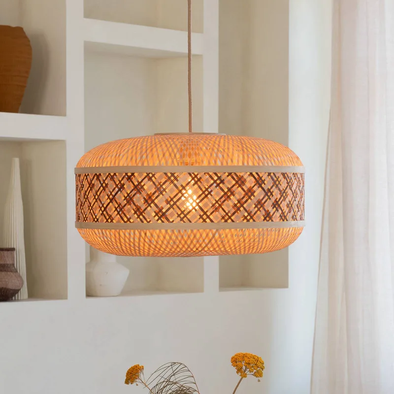 hanglamp Langkawi, bruin Ø 50 cm, bamboe E27 från Good&Mojo i Natuurlijk bamboe, Brun – produktbild 1 av 5