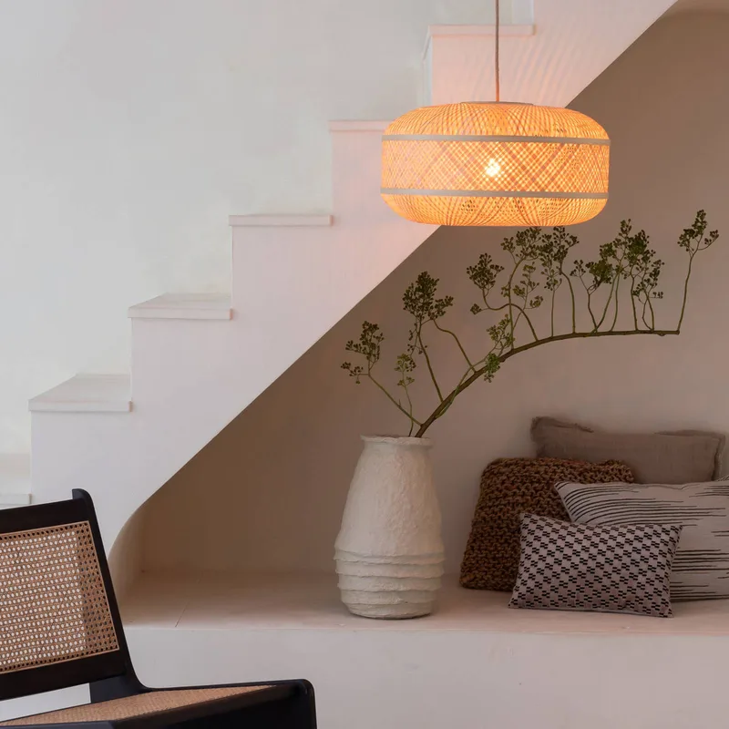 hanglamp Langkawi, naturel Ø 50 cm, bamboe E27 från Good&Mojo i Natuurlijk bamboe – produktbild 3 av 5