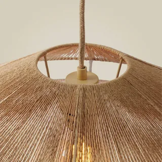 Suspension Lumbini - Beige - Corde de Good&Mojo en Naturel, Blanc – photo produit 3 sur 5