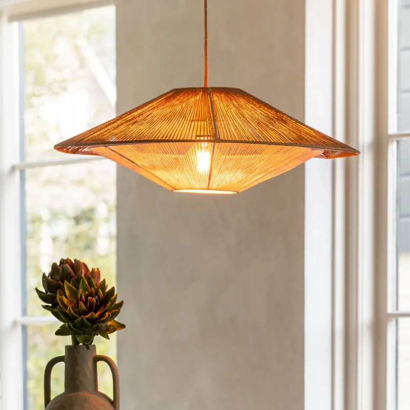 Suspension Lumbini - Beige - Corde de Good&Mojo en Naturel, Blanc – photo produit 2 sur 5