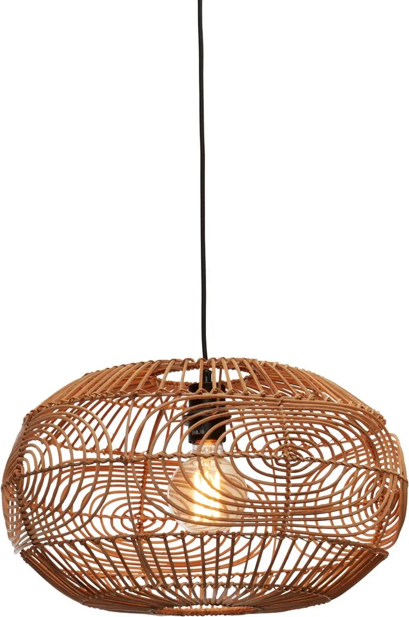 Hanglamp Madeira - Rotan - Ø48cm - Modern - Hanglampen Eetkamer, Slaapkamer, Woonkamer von Good&Mojo in Braun – Produktfoto