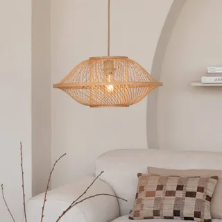 hanglamp Maui, naturel, Ø 50 cm, bamboe, E27 de Good&Mojo en Licht hout – photo produit 3 sur 5
