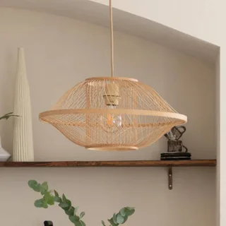 hanglamp Maui, naturel, Ø 50 cm, bamboe, E27 de Good&Mojo en Licht hout – photo produit 2 sur 5