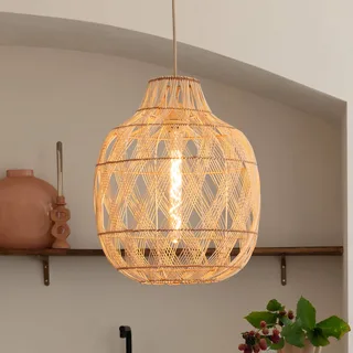hanglamp Mendoza, naturel, 40 cm, bamboe, E27 de Good&Mojo en Natuurlijk bamboe – photo produit 1 sur 5