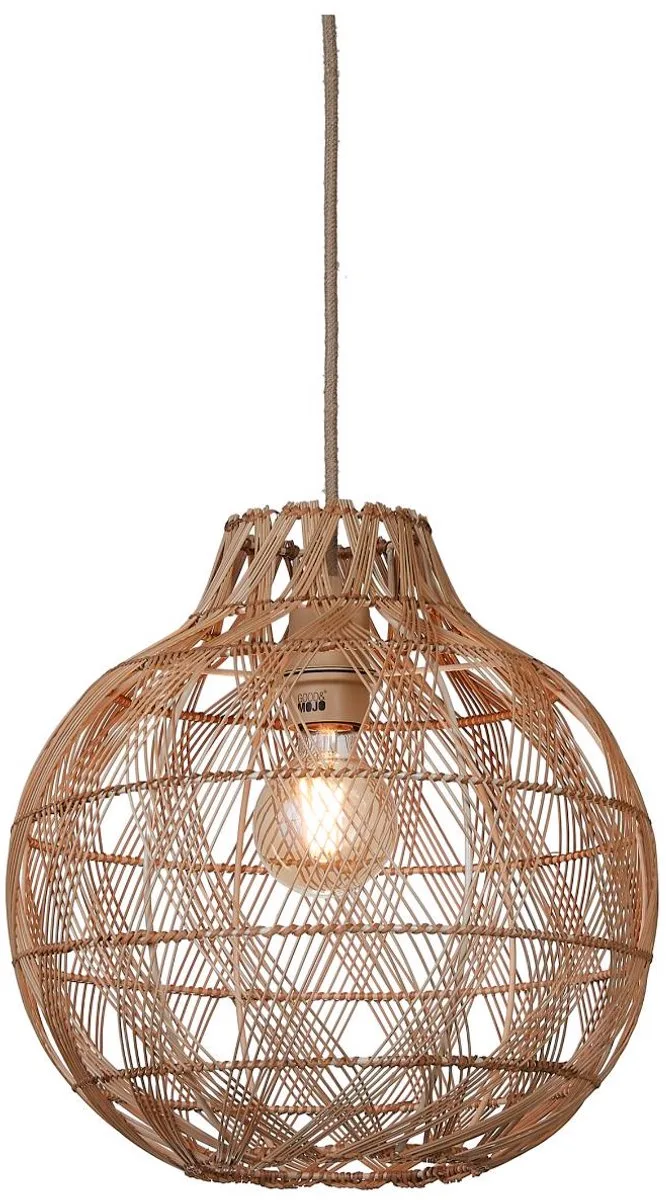 Hanglamp Mendoza - Naturel - Ø35cm - Bohemian - Hanglampen Eetkamer, Slaapkamer, Woonkamer von Good&Mojo in Braun – Produktfoto