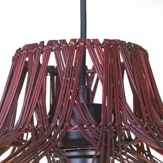 hanglamp Mendoza, rood, Ø 40 cm, bamboe, E27 från Good&Mojo i Bordeauxrood – produktbild 4 av 5