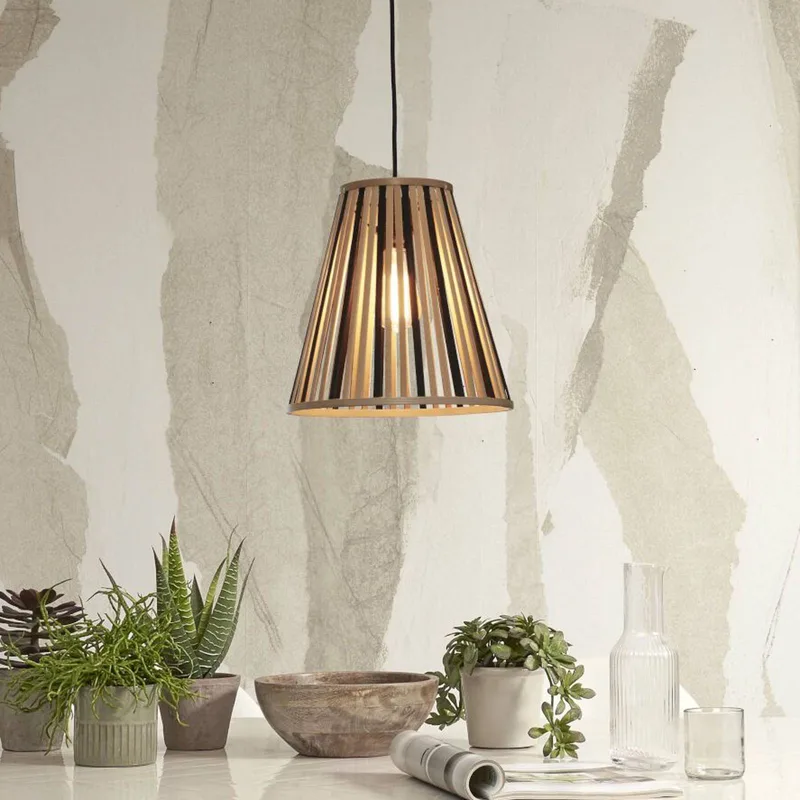 hanglamp Merapi, naturel/zwart, 30 cm, E27 från Good&Mojo i Natur, Svart – produktbild 2 av 5