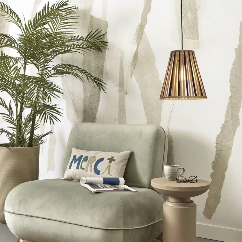 hanglamp Merapi, naturel/zwart, 30 cm, E27 från Good&Mojo i Natur, Svart – produktbild 3 av 5