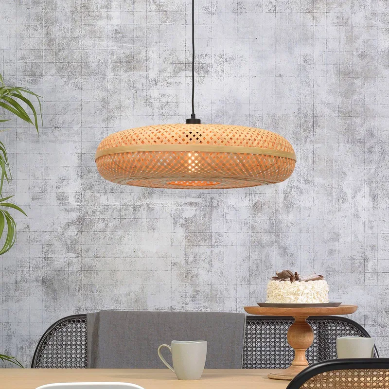 hanglamp Palawan, naturel, Ø 60 cm, bamboe, E27 de Good&Mojo en Naturel – photo produit 1 sur 5