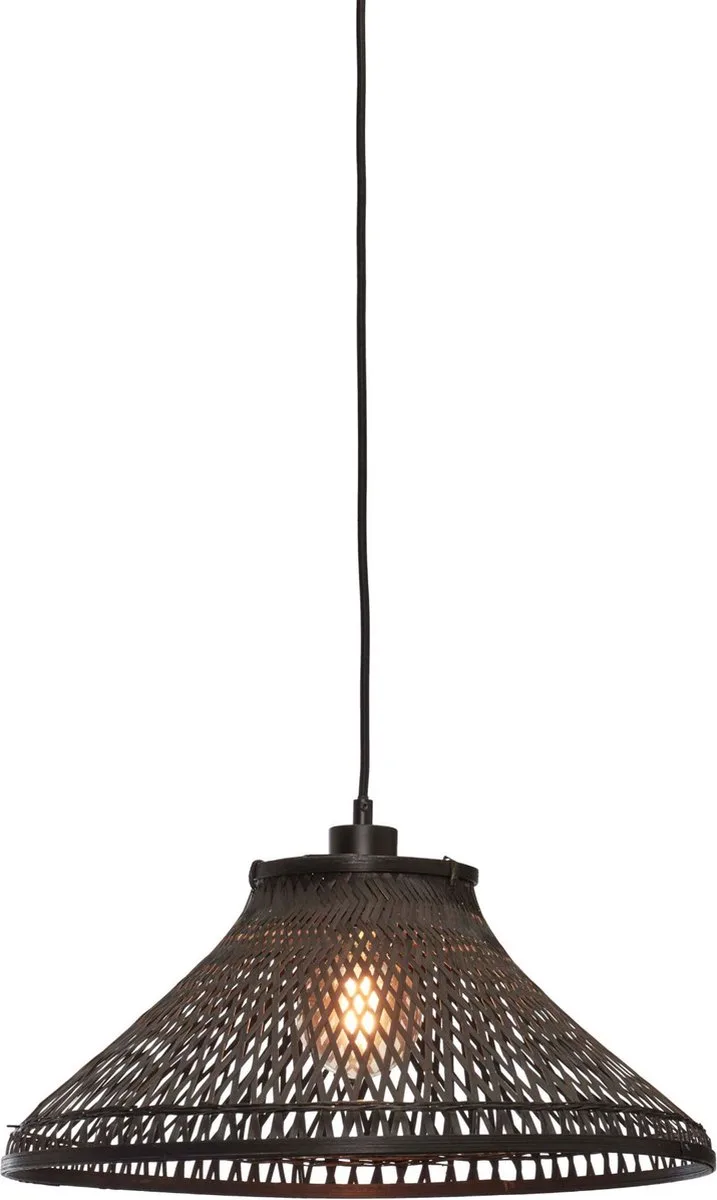 Hanglamp Tahiti - Bamboe - Ø45cm - Modern - Hanglampen Eetkamer, Slaapkamer, Woonkamer by Good&Mojo in Black – product photo