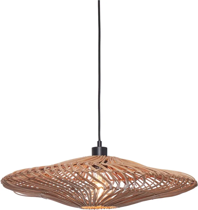 Hanglamp Zanzibar - Rotan - Ø55cm - Modern - Hanglampen Eetkamer, Slaapkamer, Woonkamer de Good&Mojo en Marron – photo produit