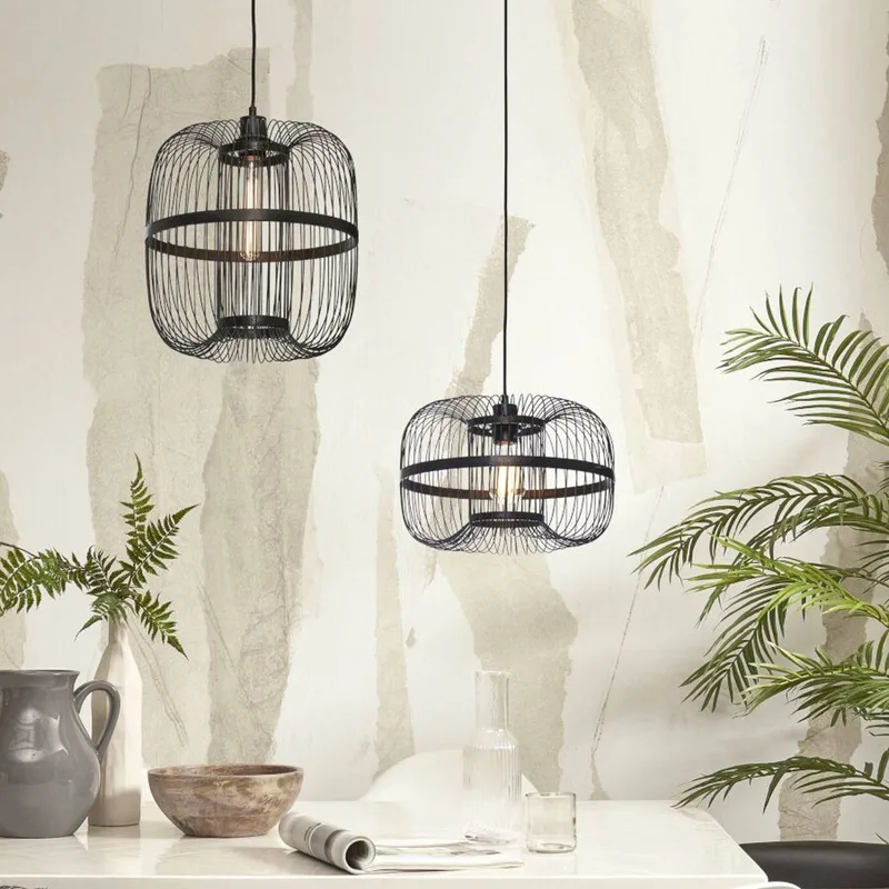 Hokkaido hanglamp, hoogte 38 cm de Good&Mojo en Noir – photo produit 5 sur 5