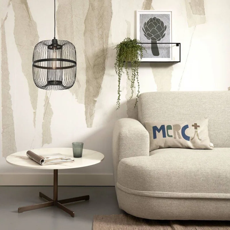 Hokkaido hanglamp, hoogte 38 cm de Good&Mojo en Noir – photo produit 2 sur 5