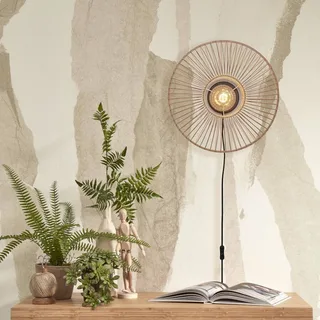 Hokkaido wandlamp van bamboe, naturel de Good&Mojo en Naturel – photo produit 2 sur 5