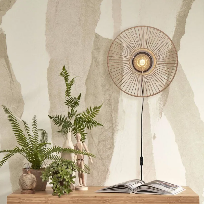 Hokkaido wandlamp van bamboe, naturel de Good&Mojo en Naturel – photo produit 2 sur 5