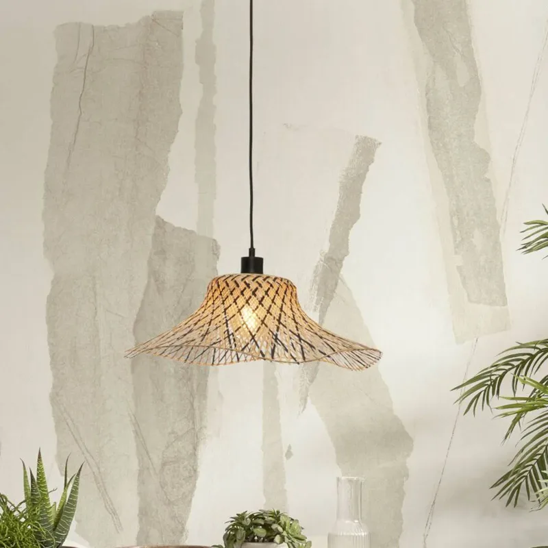 Ibiza hanglamp Ø 50 cm fra Good&Mojo i Sort, Natur – produktbillede 1 af 5