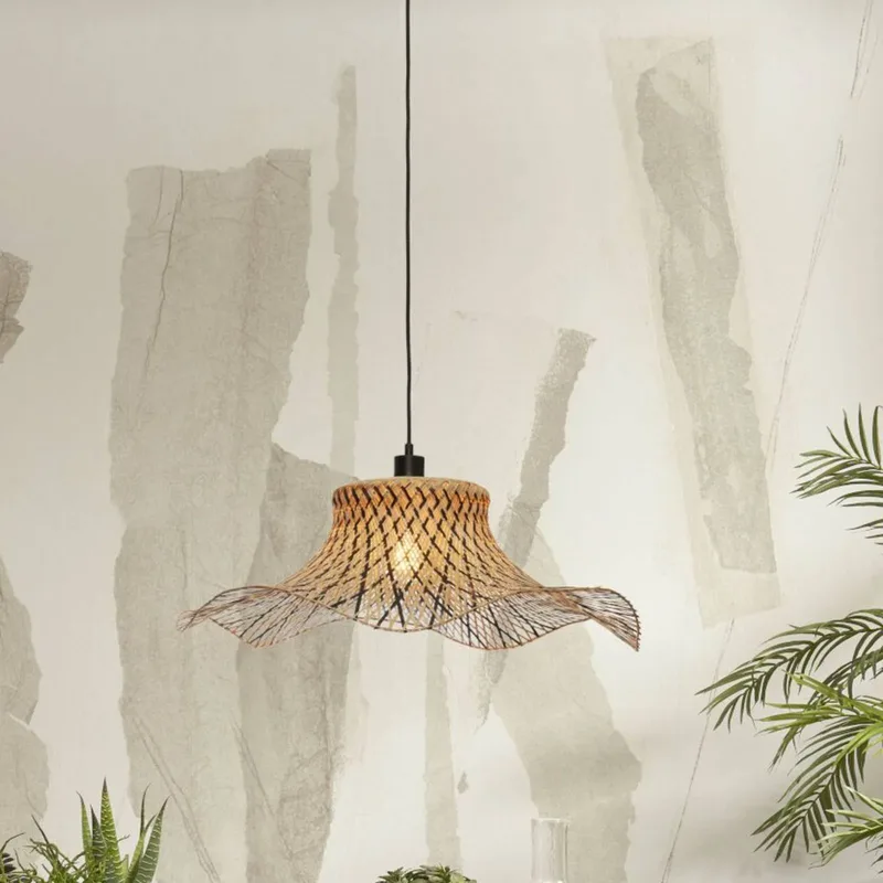 Ibiza hanglamp Ø 65 cm von Good&Mojo in Schwarz, Natur – Produktfoto 1 von 4