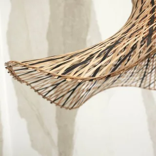 Ibiza plafondlamp Ø 50 cm naturel/zwart de Good&Mojo en Naturel, Noir – photo produit 3 sur 5