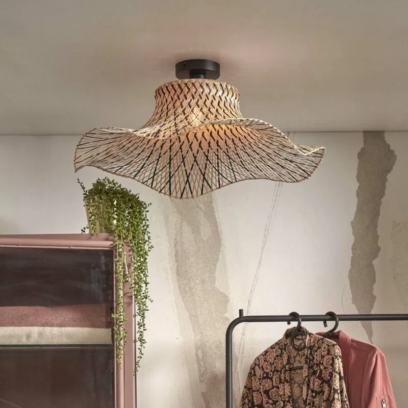 Ibiza plafondlamp Ø 65 cm naturel/zwart från Good&Mojo i Natur, Svart – produktbild 1 av 4