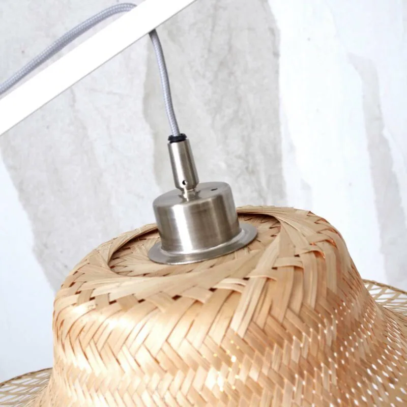 Ibiza golvlampa Ø 65 cm vit/natur från Good&Mojo i Vit, Natur – produktbild 4 av 5
