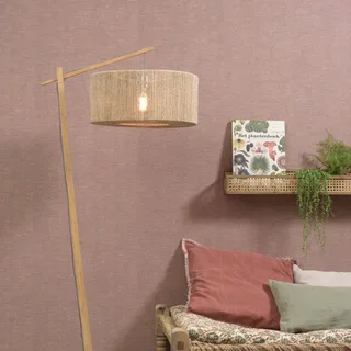 Iguazu booglamp naturel, cilinder Ø 50 cm fra Good&Mojo i Licht hout, Natur – produktbillede 2 af 5