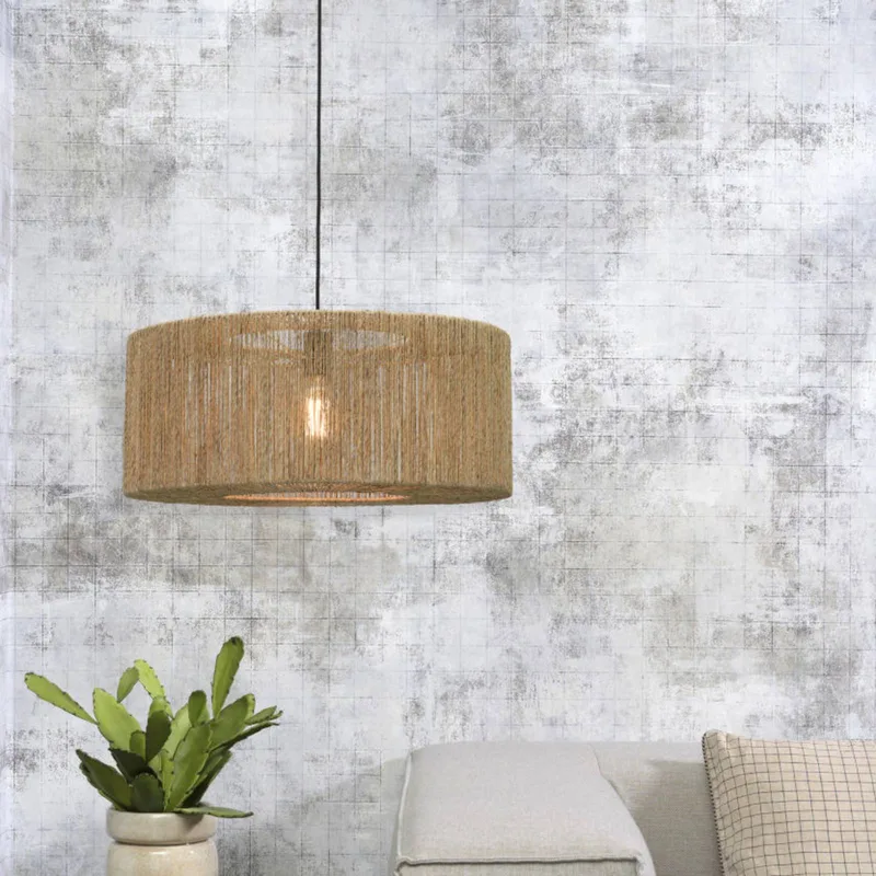 Iguazu hangende cilinder, naturel, Ø 60 cm de Good&Mojo en Naturel – photo produit 3 sur 5
