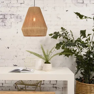 Iguazu hanglamp, kegelvormig, naturel, Ø 40 cm fra Good&Mojo i Natur, Sort – produktbillede 2 af 5