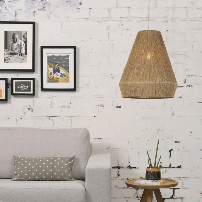 Iguazu hanglamp, kegelvormig, naturel, Ø 50 cm von Good&Mojo in Natur – Produktfoto 2 von 5