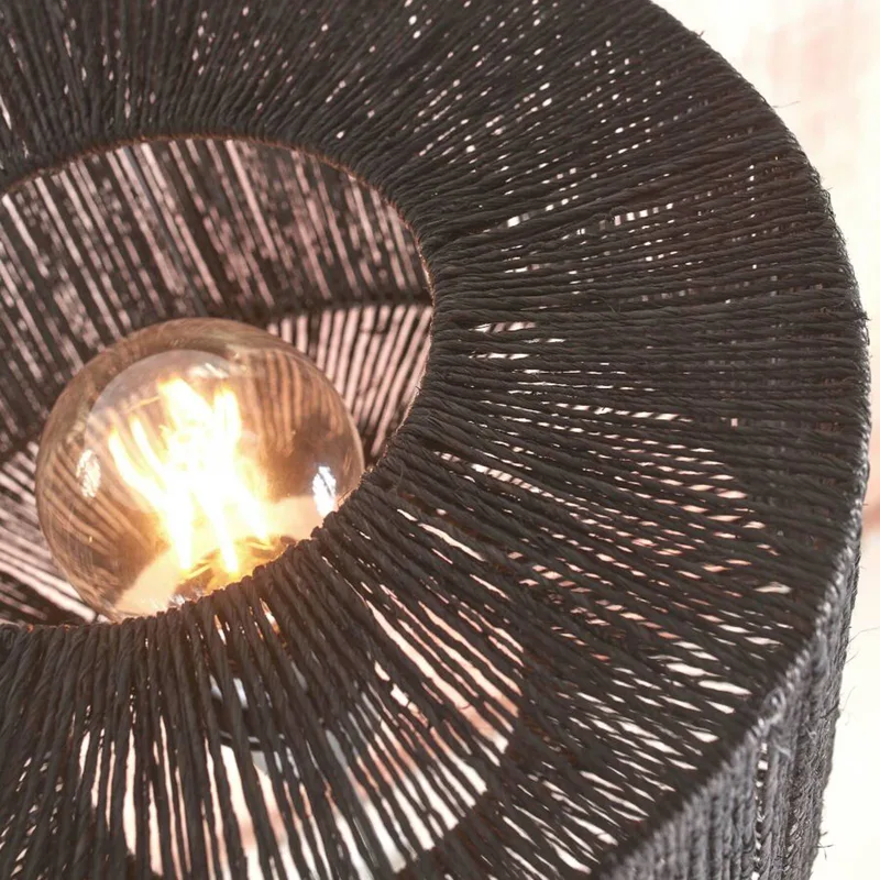 Lampe de table textile noir ø30cm de Good&Mojo en Noir – photo produit 4 sur 5