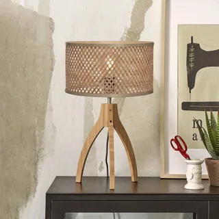 Lampe de table bambou brun ø18cm de Good&Mojo en Naturel – photo produit 1 sur 5