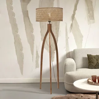Java vloerlamp met drie poten, naturel van Good&Mojo in Naturel – productfoto 2 van 5