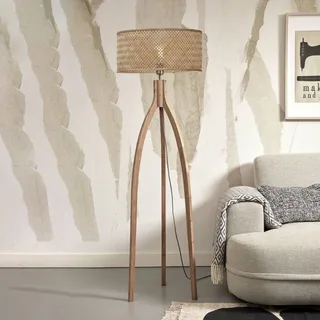 Java vloerlamp met drie poten, naturel van Good&Mojo in Naturel – productfoto 1 van 5